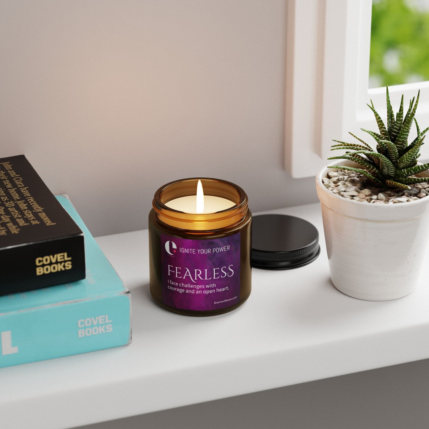Fearless - Scented Soy Candle (Multi-Size, Amber Jar)